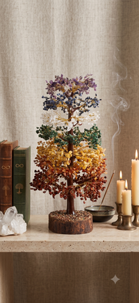 7 Chakra Crystal Tree close-up – balance and mindfulness | Soulolith