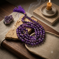 Amethyst Meditation Mala styled for meditation – Crown Chakra | Soulolith