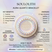 Aura Quartz Crystal Bracelet chakra and meaning guide | Soulolith