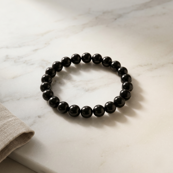 Natural Black Obsidian Crystal Bracelet – Protection & Grounding | Soulolith