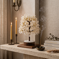Clear Quartz Crystal Tree in home décor setting – All 7 Chakras | Soulolith