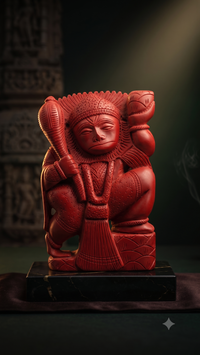 Coral Hanumaji idol alternate view