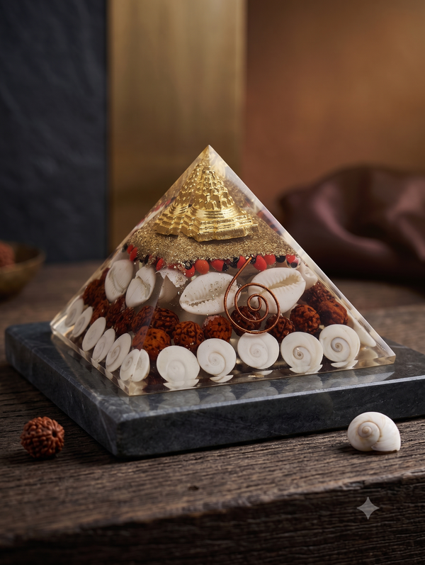 Gomati Chakra Orgonite Pyramid – Abundance | Soulolith