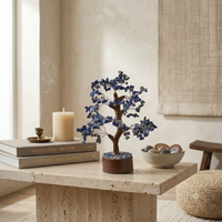Lapis Lazuli Gemstone Tree in meditation setting – wisdom and spirituality | Soulolith