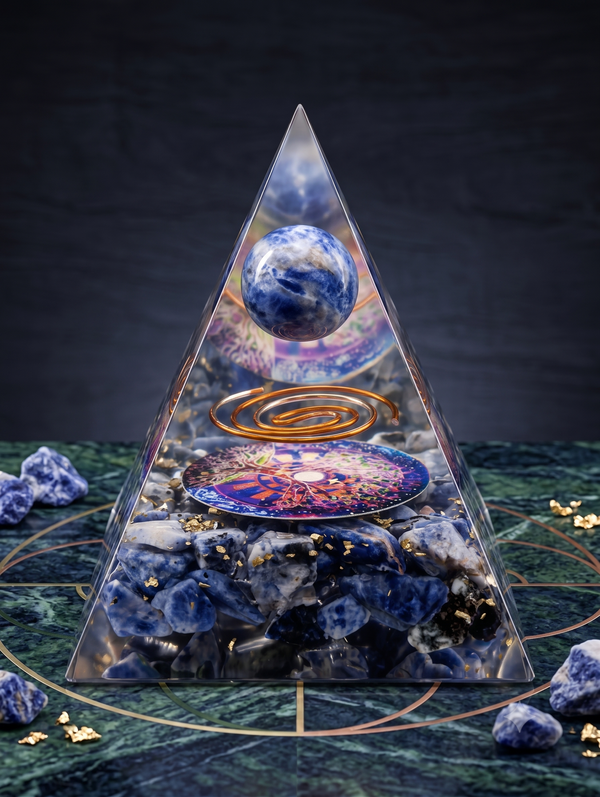 Natural Lapis Lazuli Orgonite Pyramid – Wisdom | Soulolith