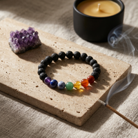 Lava 7 Chakra Bracelet – Soulolith