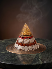 Crystal components with Laxmi Yantra Orgonite Pyramid – Prosperity | Soulolith