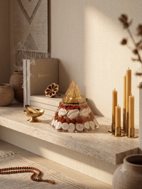 Crystal components with Laxmi Yantra Orgonite Pyramid close-up – prosperity, abundance, positivity | Soulolith