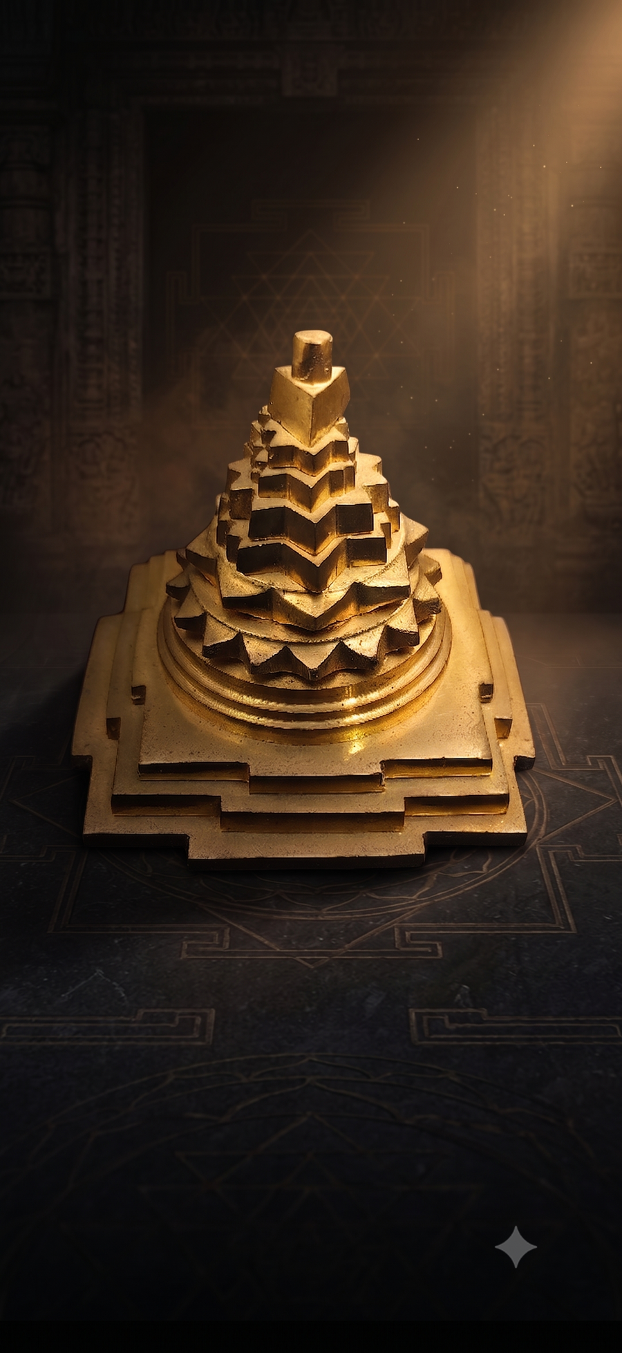 Maha Meru Shree Yantra (Golden) – Soulolith