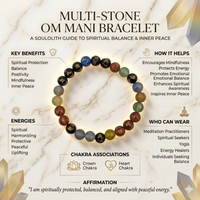 Multi Om Mani Bracelet – Soulolith