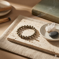 Pyrite Crystal Bracelet on wrist – Solar Plexus Chakra | Soulolith