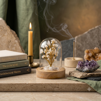 Rambo Crystal Tree styled for meditation – Root and Crown Chakra | Soulolith