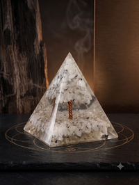Clear Quartz with Black Rutile Orgonite Pyramid – Clarity | Soulolith
