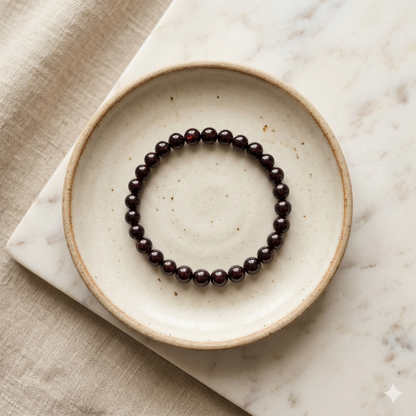 Natural Red Garnet Crystal Bracelet – Love & Passionate Energy | Soulolith