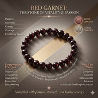 Red Garnet Crystal Bracelet chakra and meaning guide | Soulolith