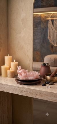 Rose Quartz duck family carving detail