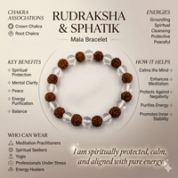 Rudraksha and Sphatik Bracelet – Soulolith