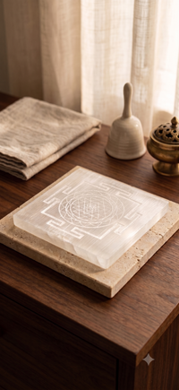 Selenite Tray detail view – Soulolith