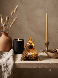 Natural Tiger Eye Orgonite Pyramid – Confidence | Soulolith