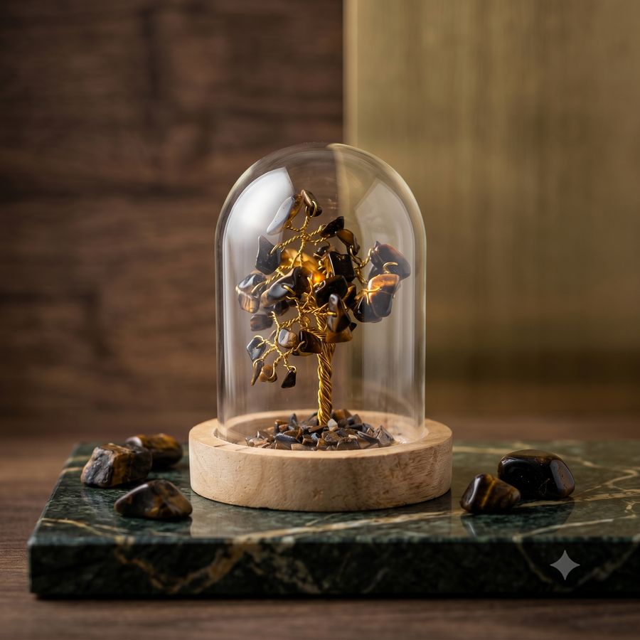 Tiger Eye Crystal Tree – Confidence and Focus | Soulolith