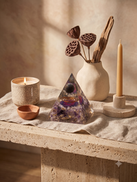 Amethyst Orgonite Pyramid alternate view – Soulolith
