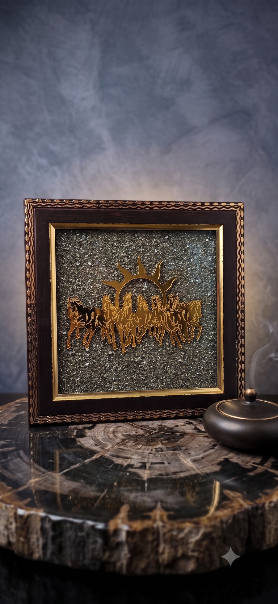 Seven Horses Raw Pyrite Frame – Soulolith